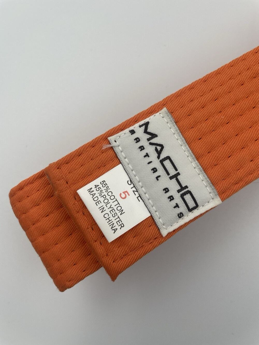 Martial Arts Taekwondo Karate Orange Belt Size 5 Macho